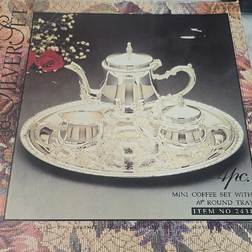 Silver Coffee Set with Tray